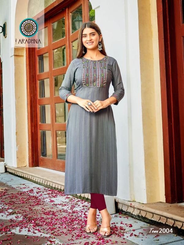 Aradhna Talk Of The Town 2 Fancy Viscose Long Kurti Collection